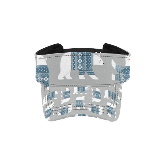 Polar Bear Pattern Print Design A03 Unisex Sun Visor