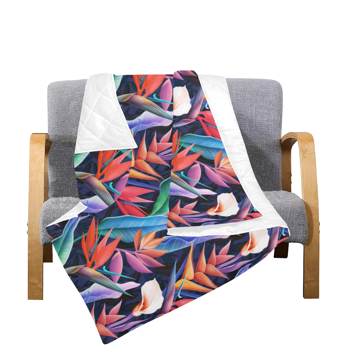 Tropical Flower Pattern Print Design TF023 Premium Quilt