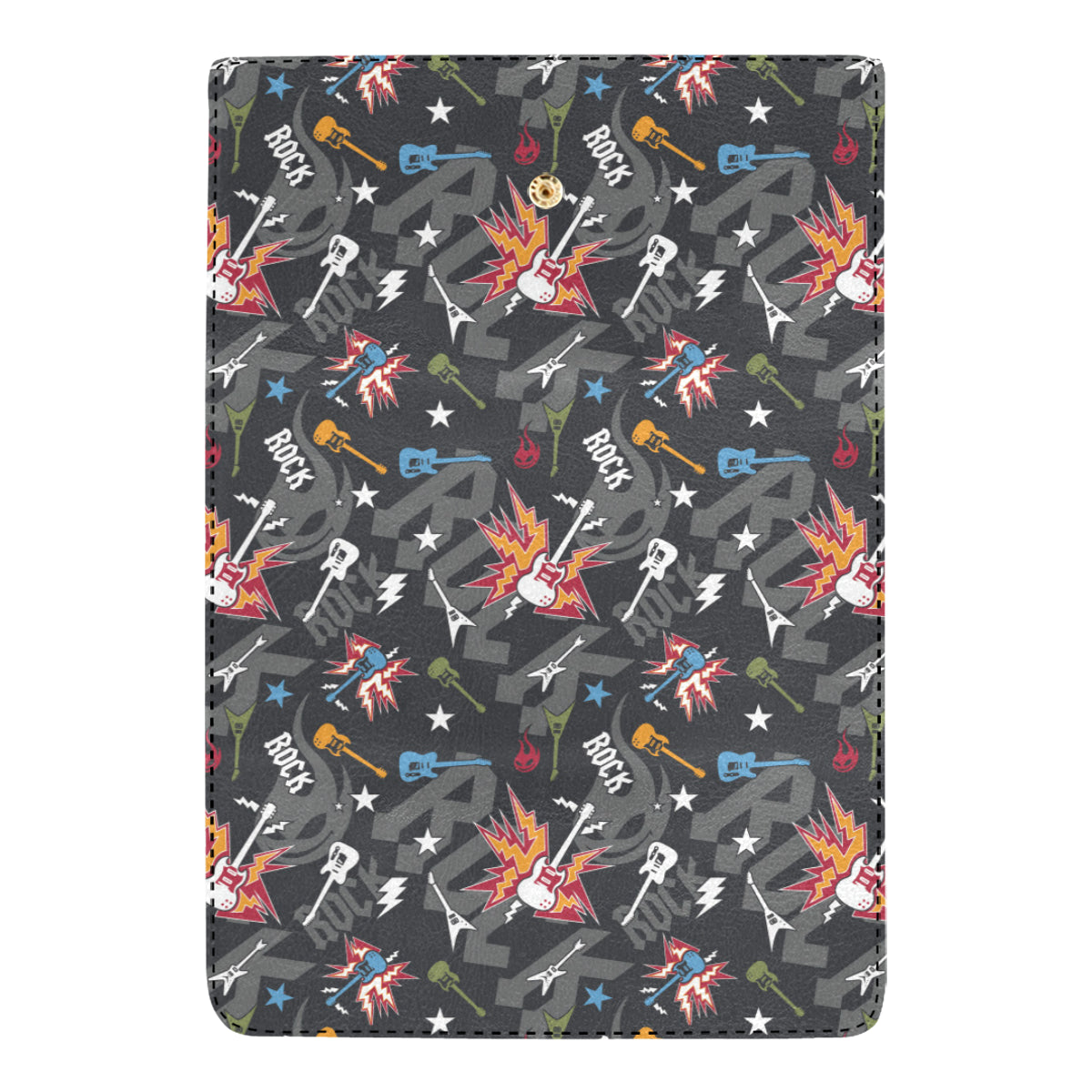 Rock and Roll Pattern Print Design A01 Women's Trifold Wallet