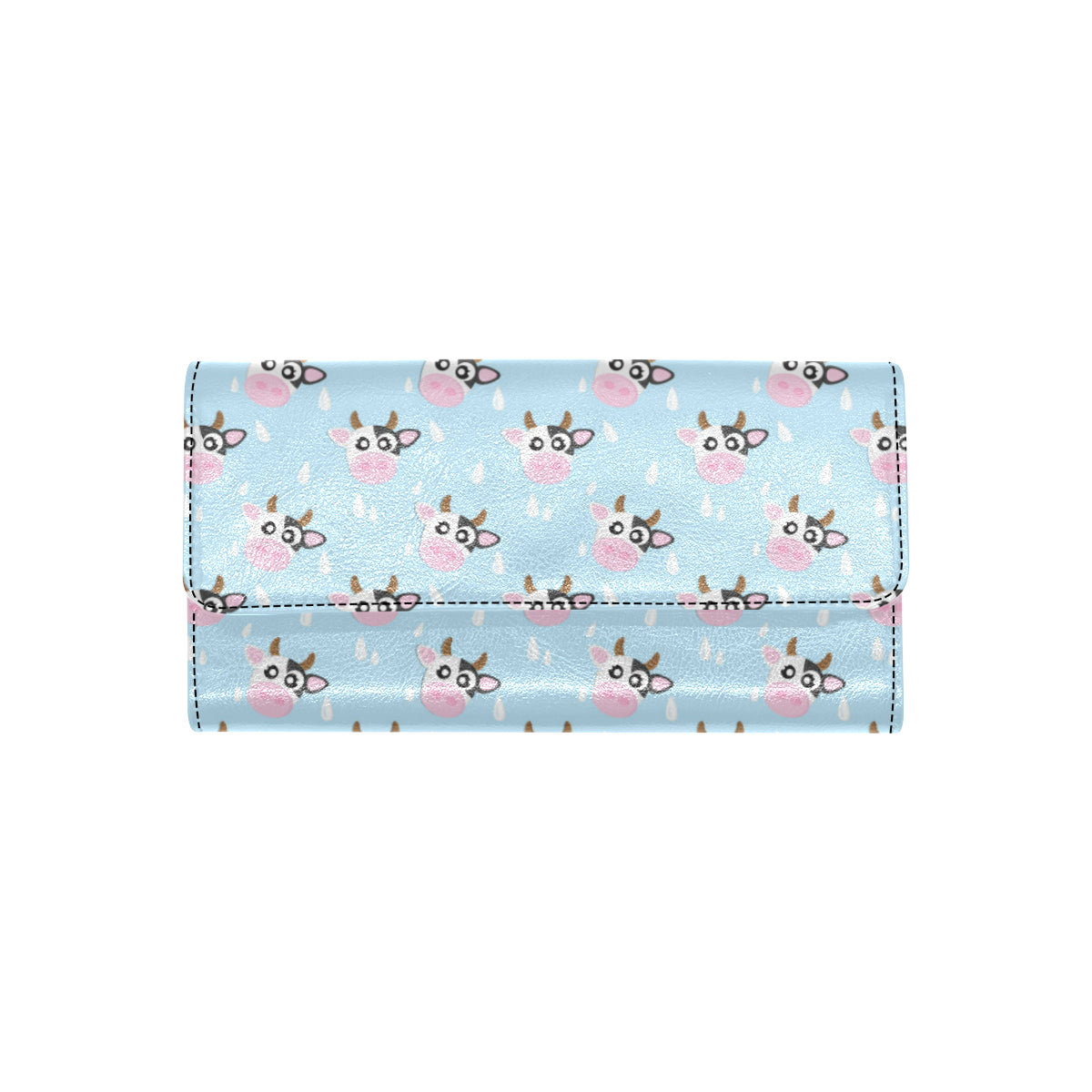 Cow Pattern Print Design 07 Women's Trifold Wallet