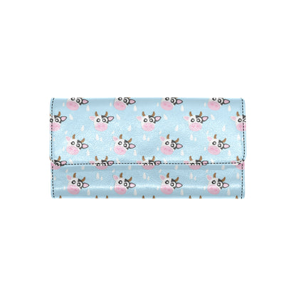 Cow Pattern Print Design 07 Women's Trifold Wallet