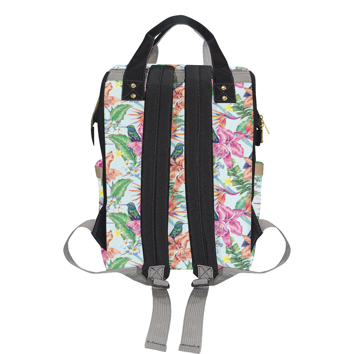 Hummingbird Tropical Pattern Print Design 05 Diaper Bag Backpack