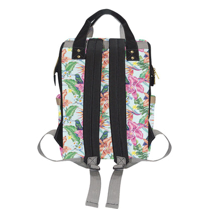 Hummingbird Tropical Pattern Print Design 05 Diaper Bag Backpack