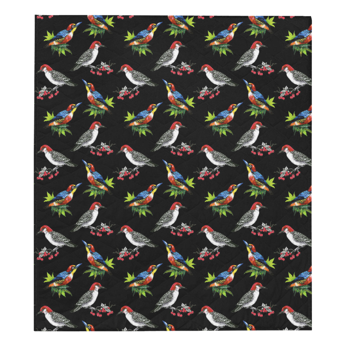 Birds Pattern Print Design 06 Premium Quilt