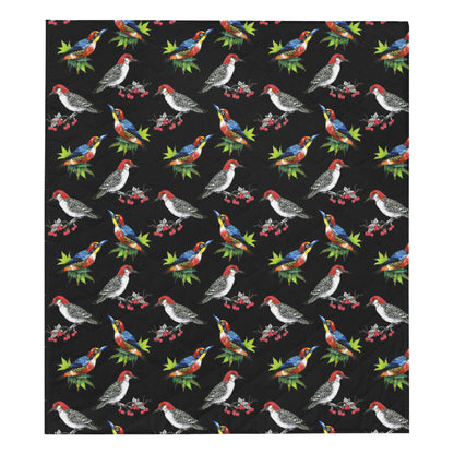 Birds Pattern Print Design 06 Premium Quilt