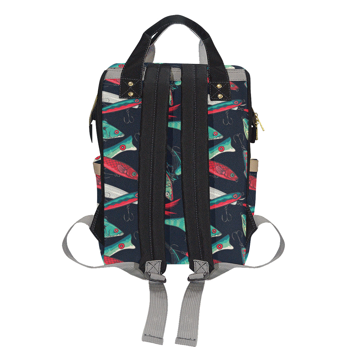 Fishing Bait Pattern Diaper Bag Backpack