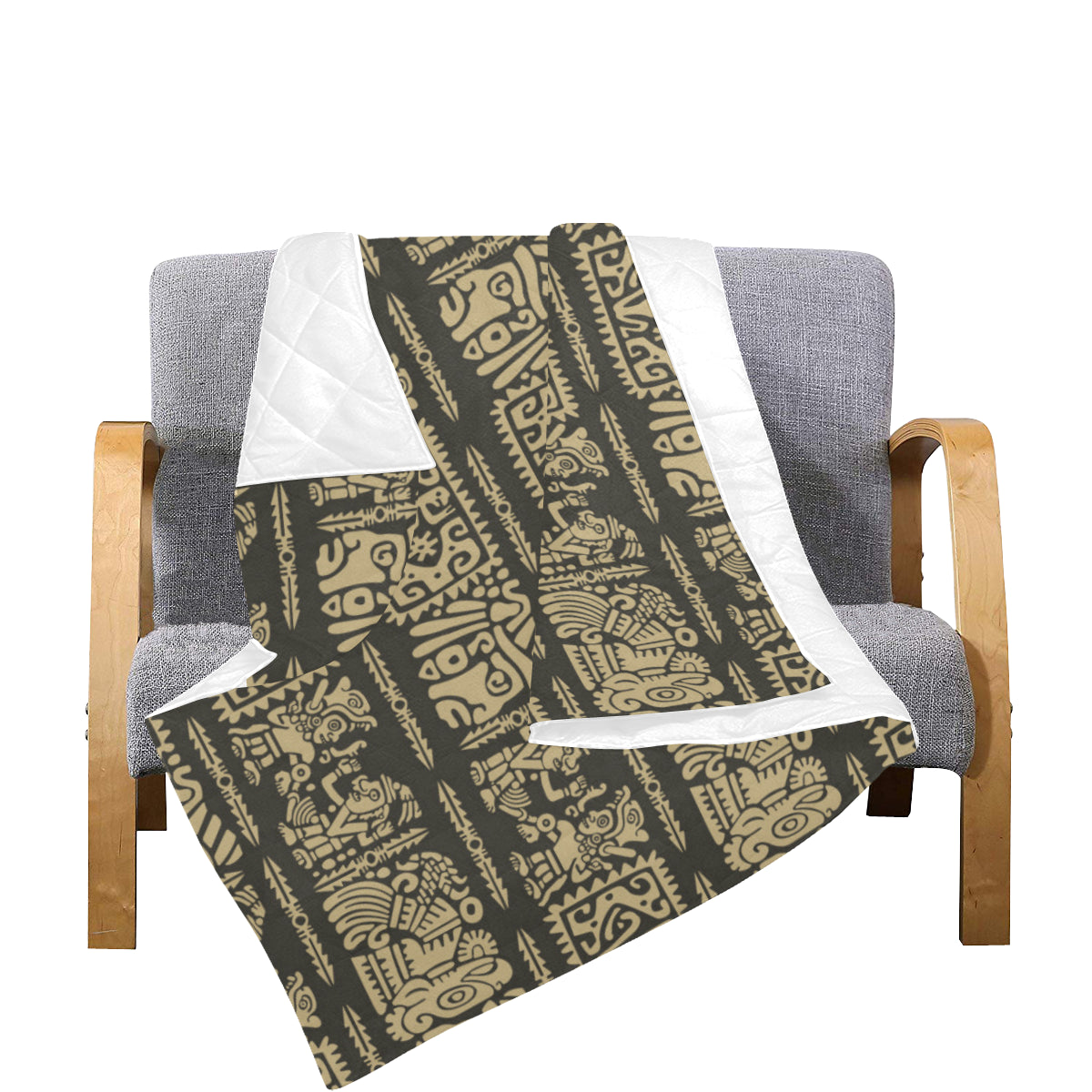 Mayan Pattern Print Design 02 Premium Quilt