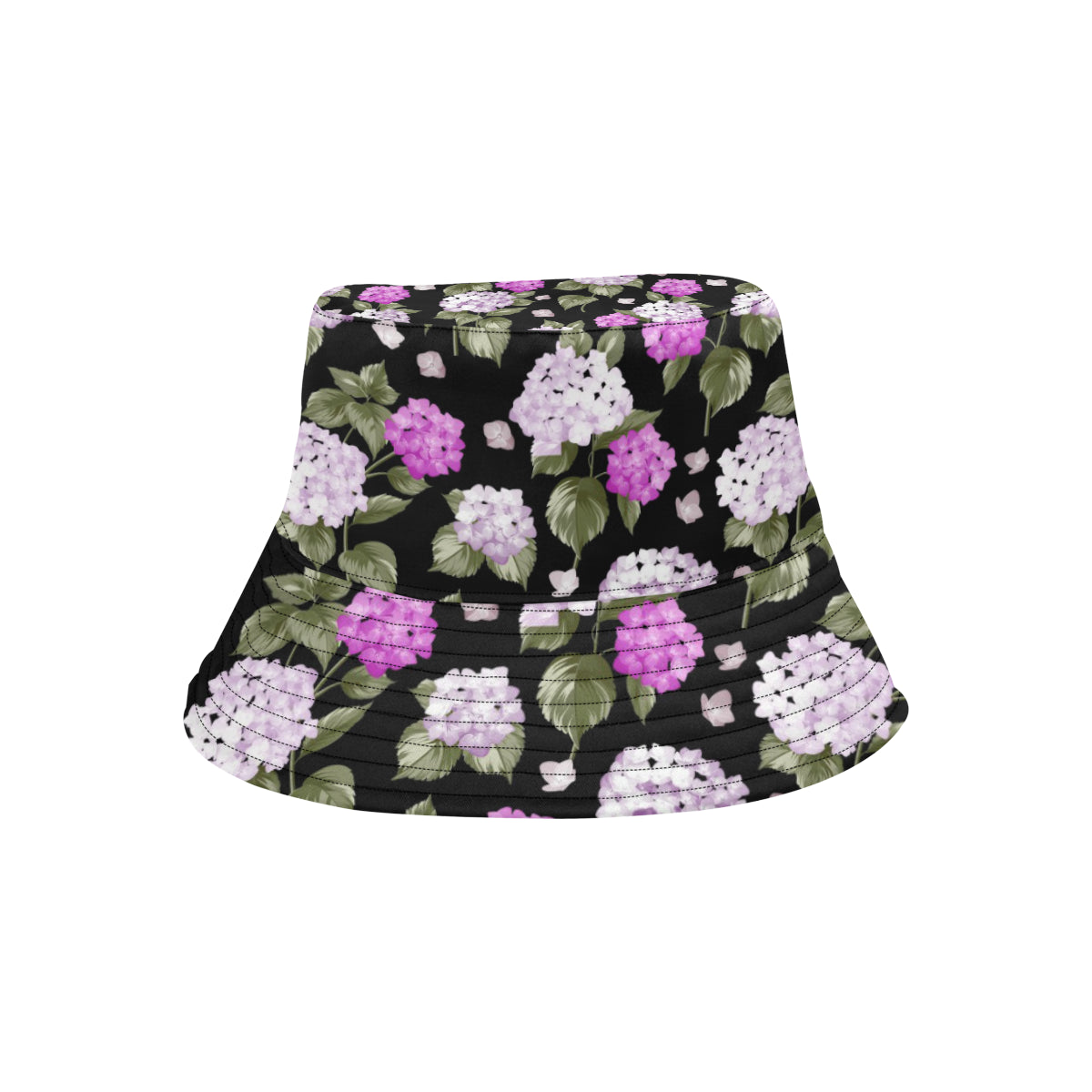 Hydrangea Pattern Print Design HD011 Unisex Bucket Hat