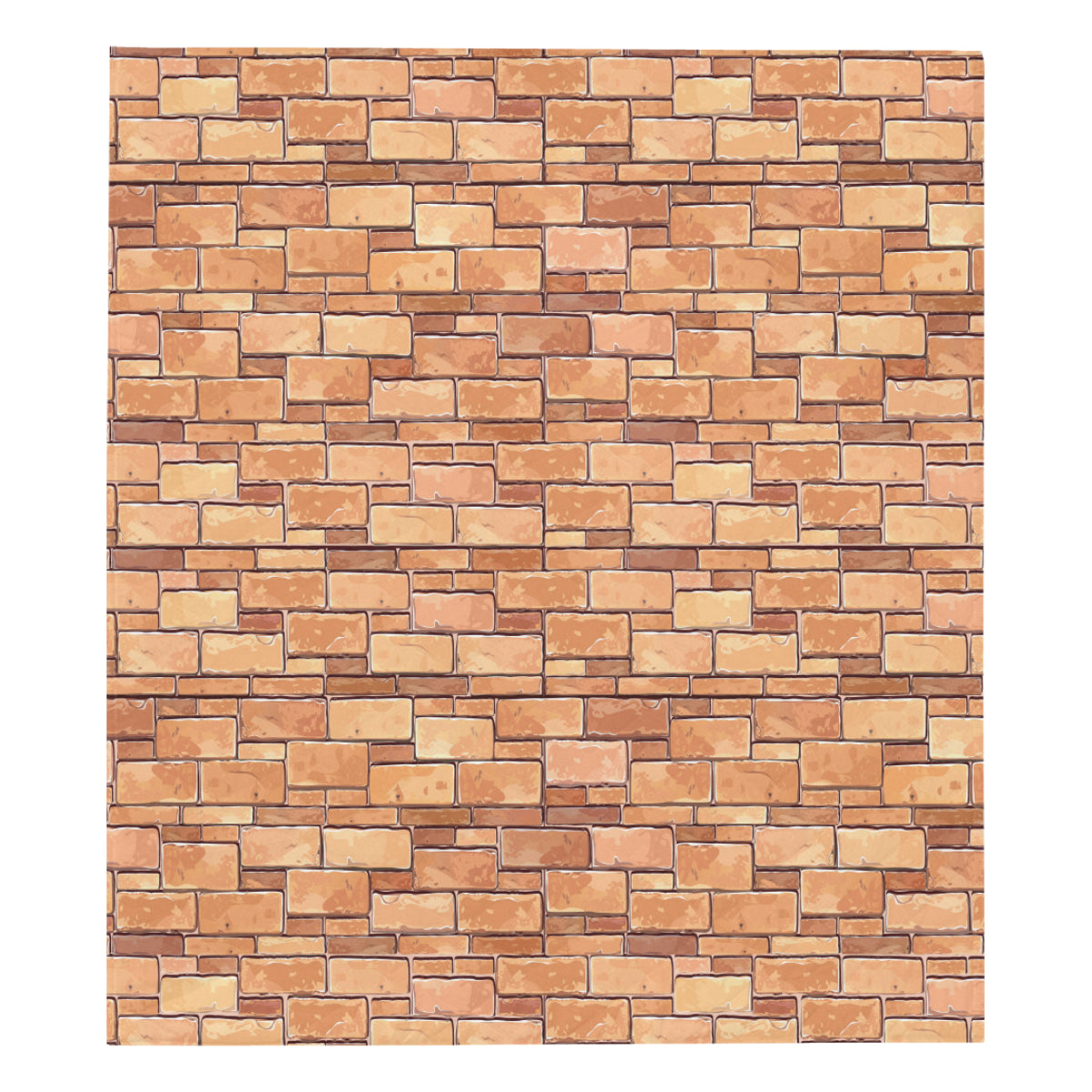 Brick Pattern Print Design 01 Premium Quilt