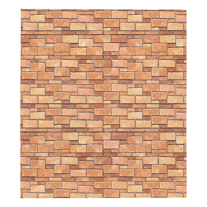 Brick Pattern Print Design 01 Premium Quilt