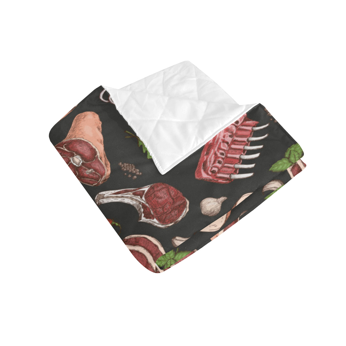Meat Pattern Print Design 02 Premium Quilt