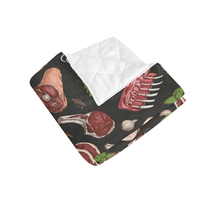 Meat Pattern Print Design 02 Premium Quilt