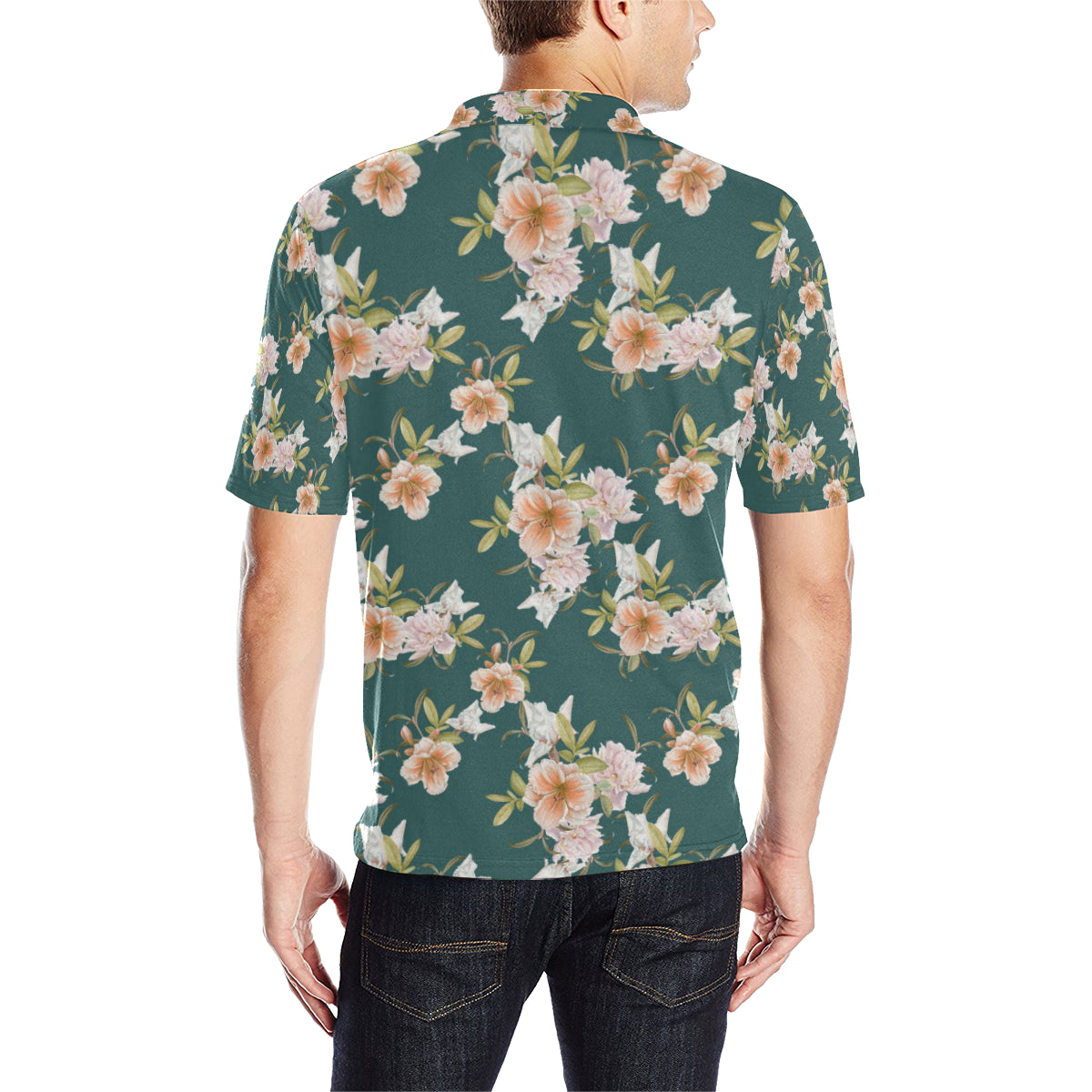 Iris Pattern Print Design IR01 Men Polo Shirt