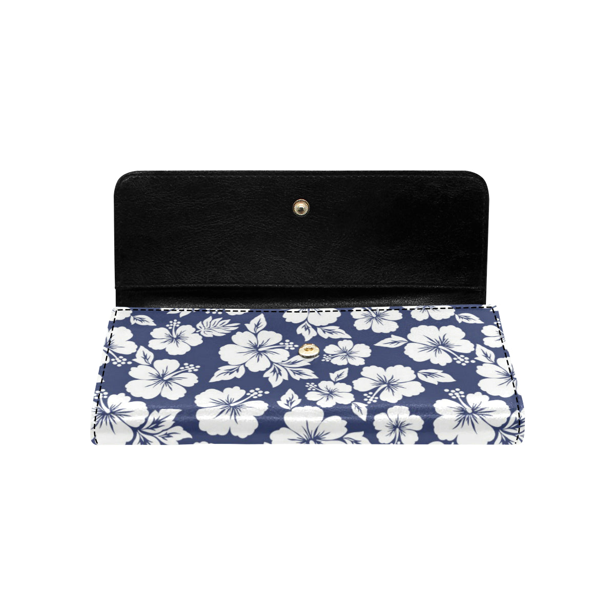 Hibiscus Pattern Print Design HB012 Women's Trifold Wallet