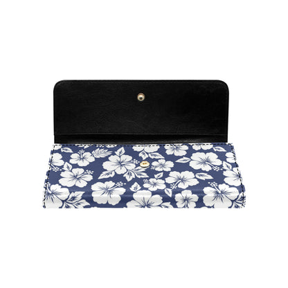 Hibiscus Pattern Print Design HB012 Women's Trifold Wallet