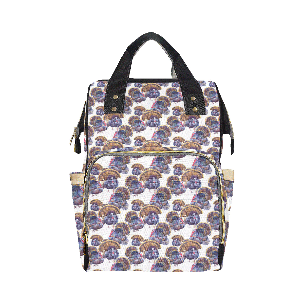 Turkey Pattern Print Design 01 Diaper Bag Backpack