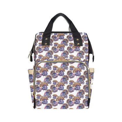 Turkey Pattern Print Design 01 Diaper Bag Backpack