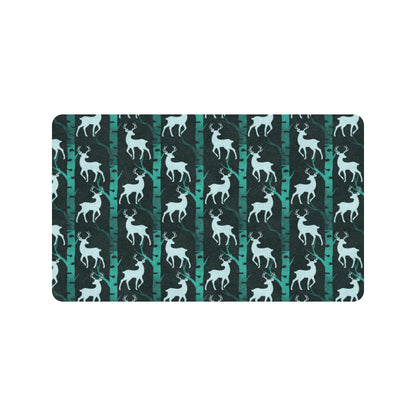 Deer Jungle Print Pattern Rubber Doormat
