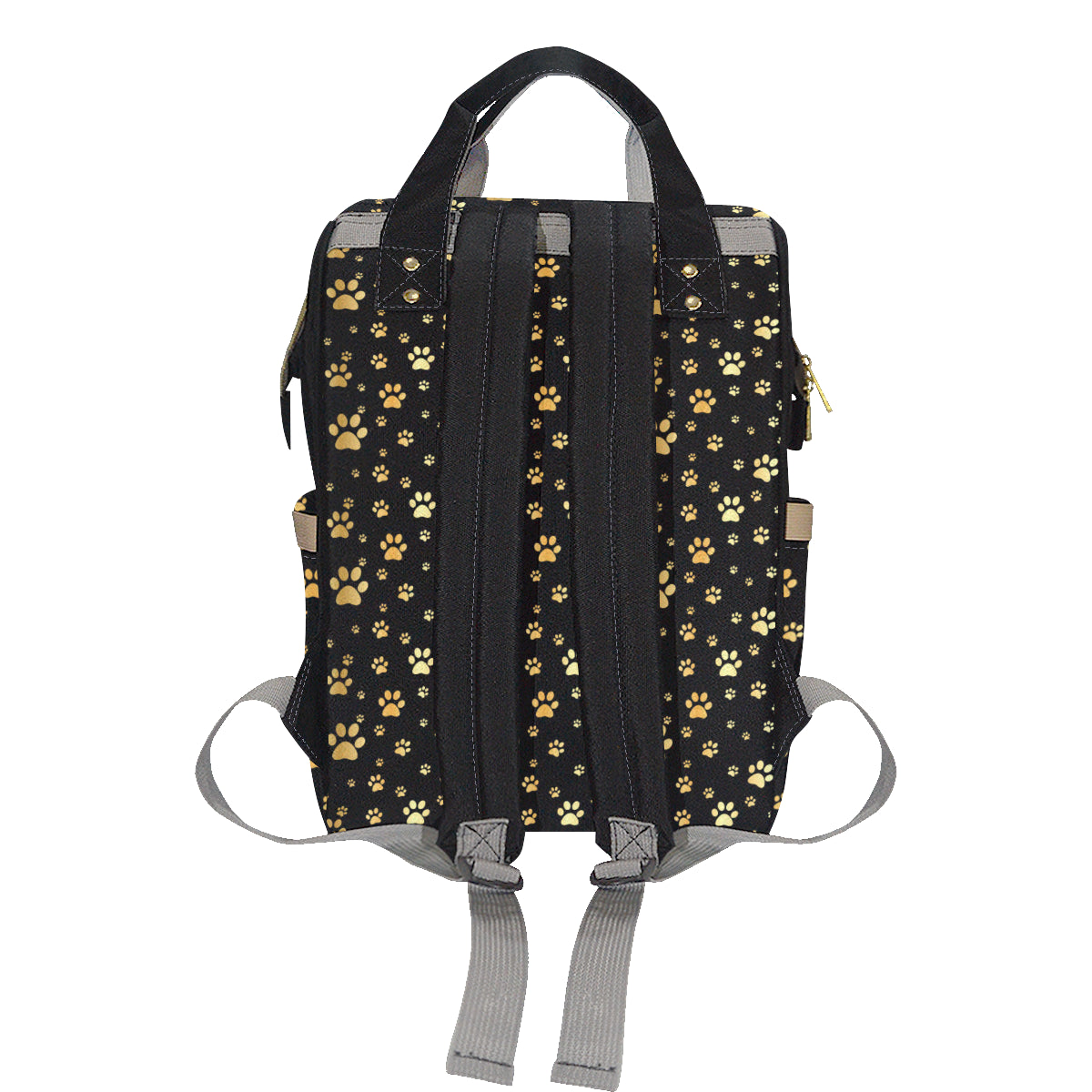 Paw Gold Print Diaper Bag Backpack