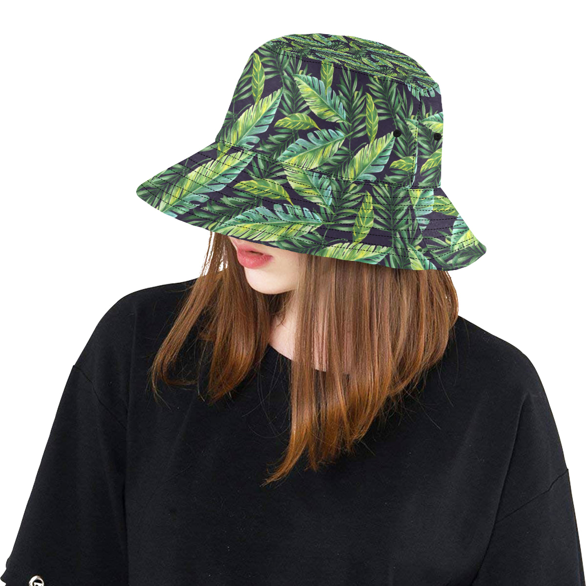 Tropical Flower Pattern Print Design TF06 Unisex Bucket Hat