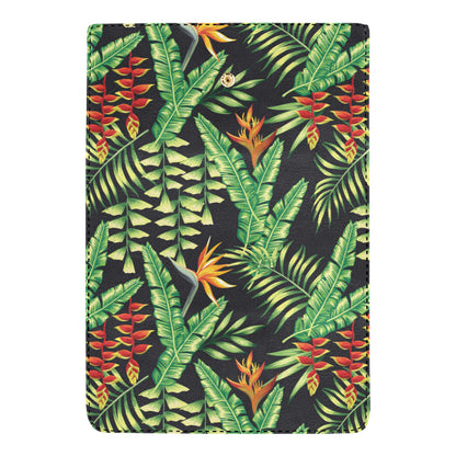 Hawaiian Flower Tropical Palm Leaves Women's Trifold Wallet