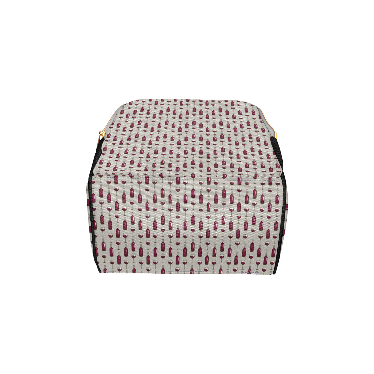 Wine Bottle Pattern Print Diaper Bag Backpack