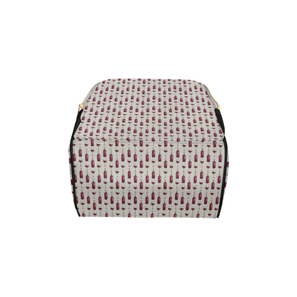 Wine Bottle Pattern Print Diaper Bag Backpack