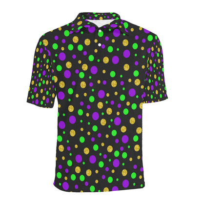 Mardi Gras Pattern Print Design 07 Men Polo Shirt