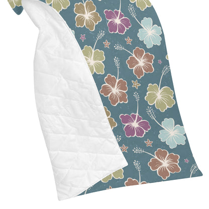 Hibiscus Pattern Print Design HB033 Premium Quilt