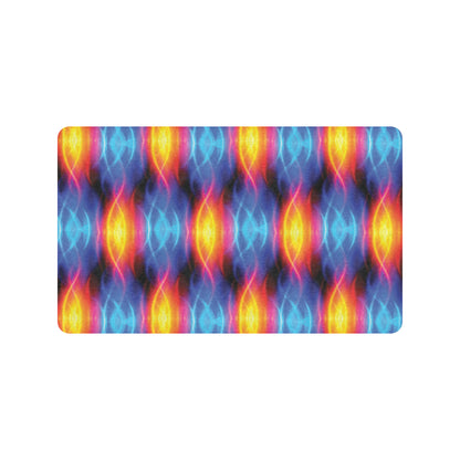 Flame Fire Blue Design Print Rubber Doormat