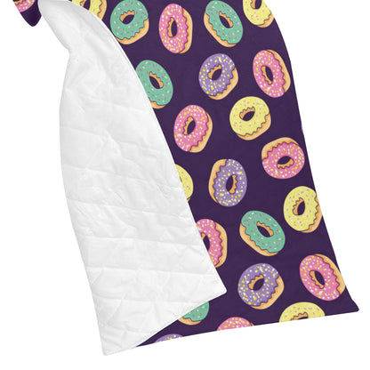 Donut Pattern Print Design DN08 Premium Quilt