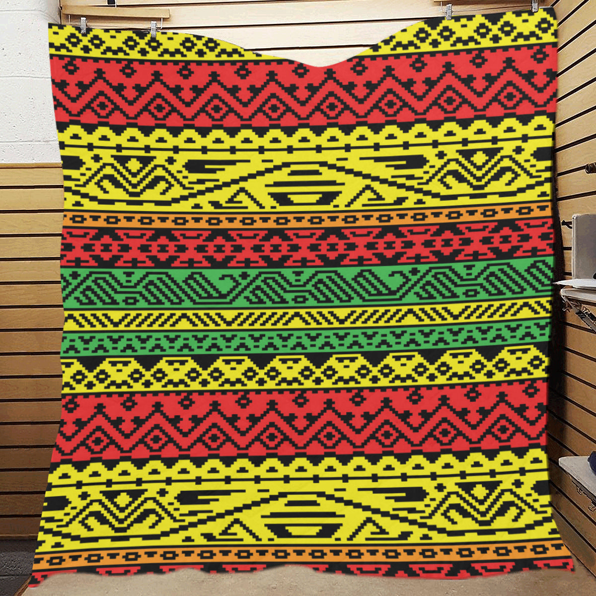 Rastafarian Pattern Print Design A02 Premium Quilt