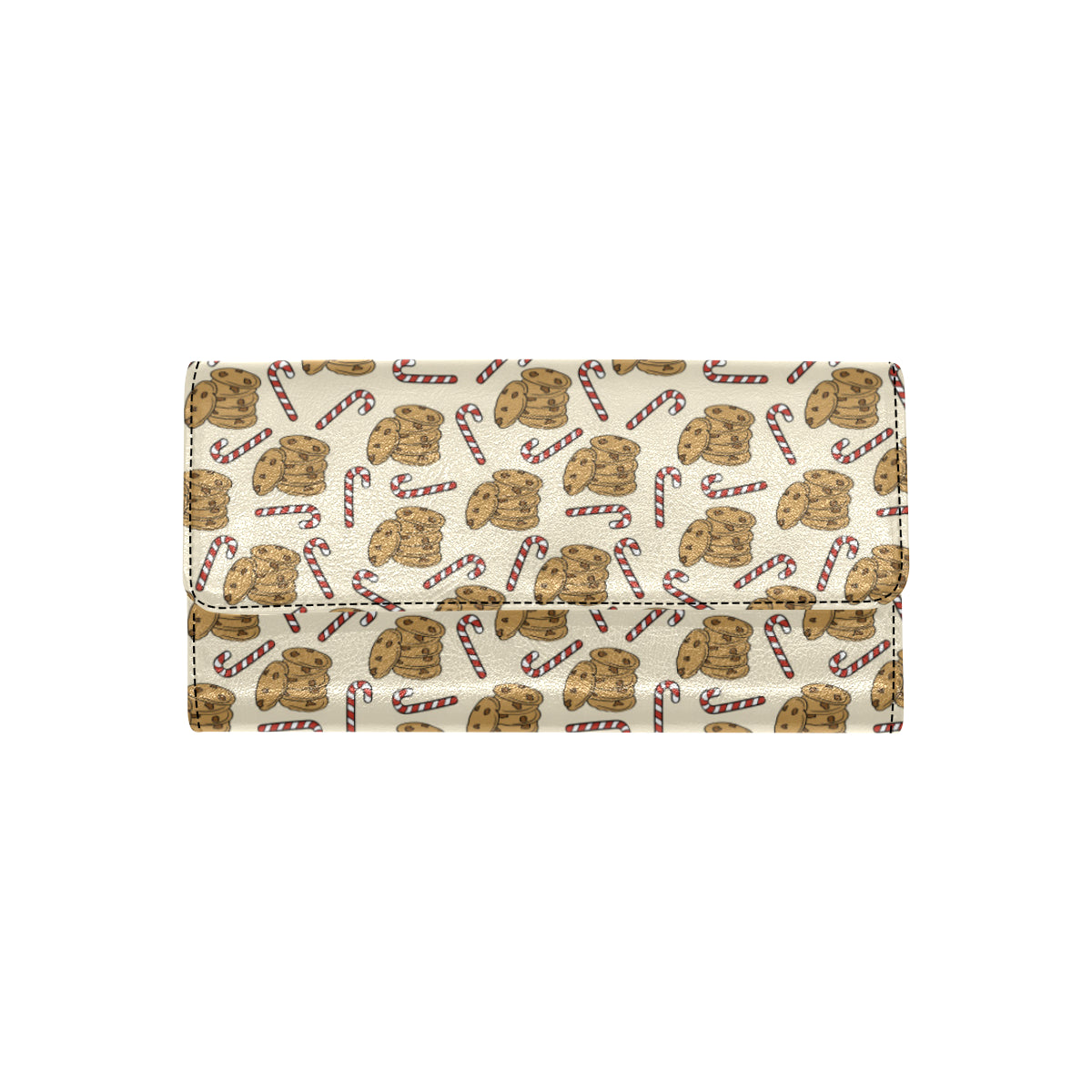 Cookie Pattern Print Design 04 Women's Trifold Wallet