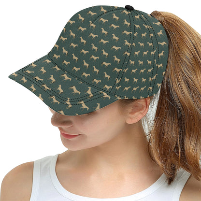 Horse Classic Themed Pattern Print Snapback Cap