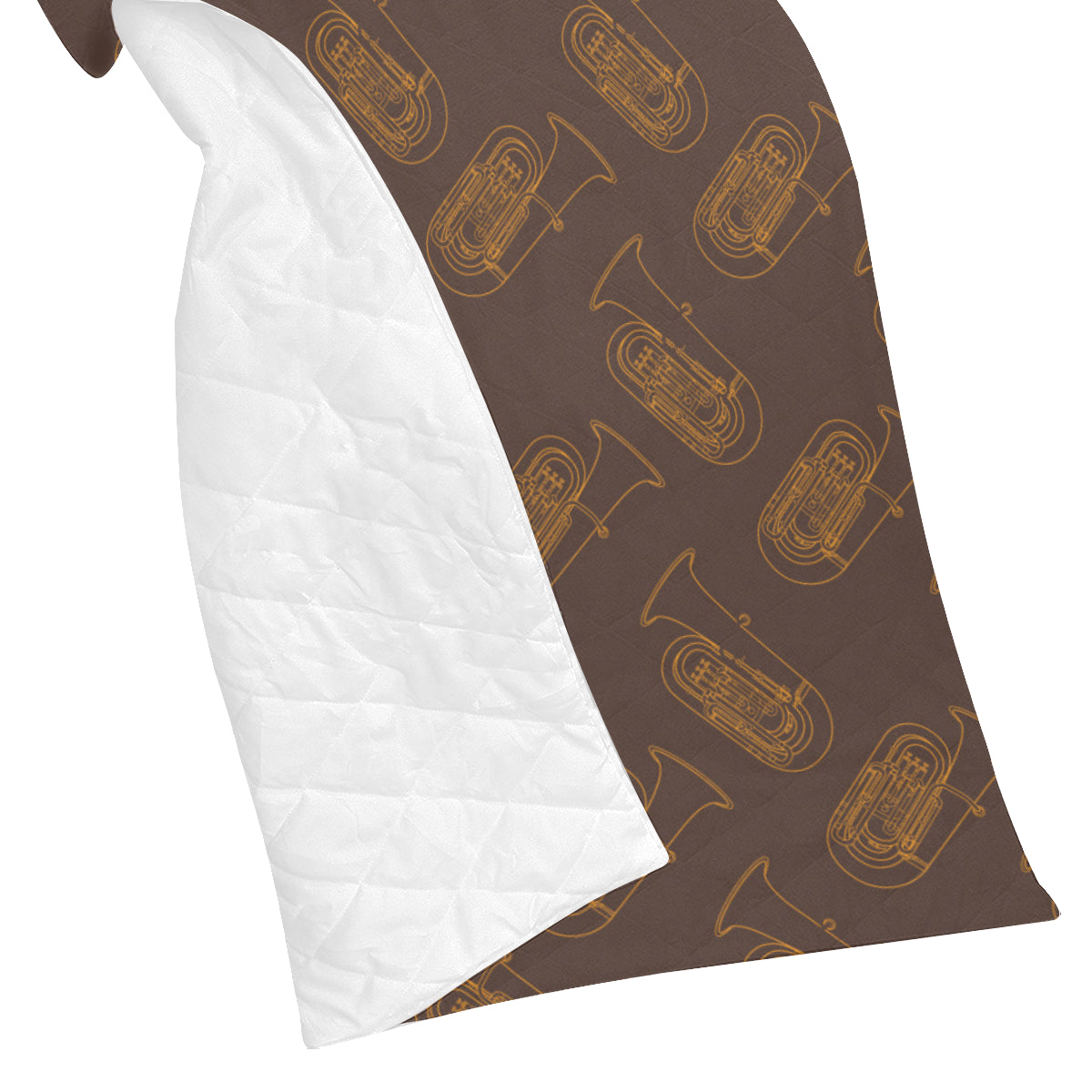 Tuba Pattern Print Design 02 Premium Quilt