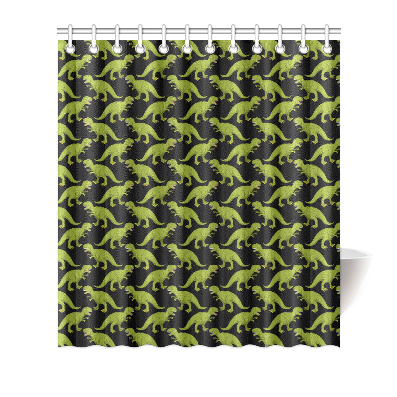 T Rex Pattern Print Design A02 Shower Curtain