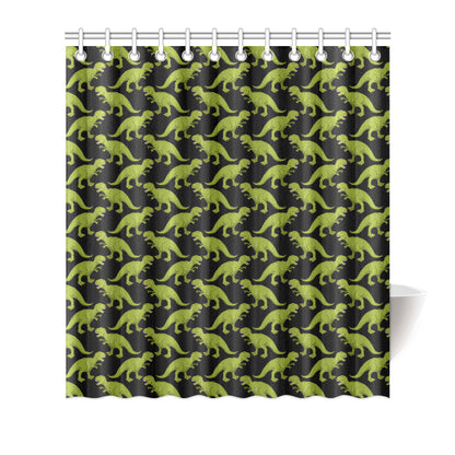 T Rex Pattern Print Design A02 Shower Curtain