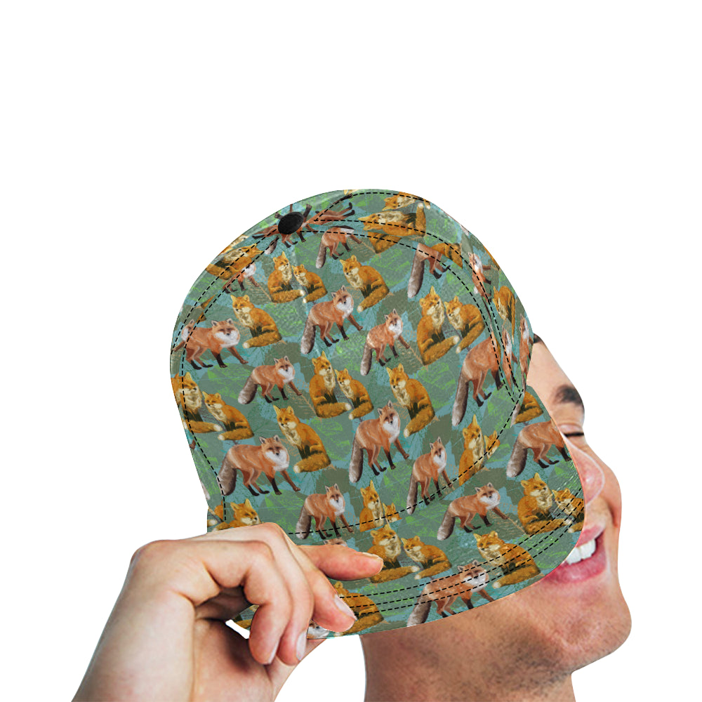 Fox Autumn leaves Themed Snapback Cap