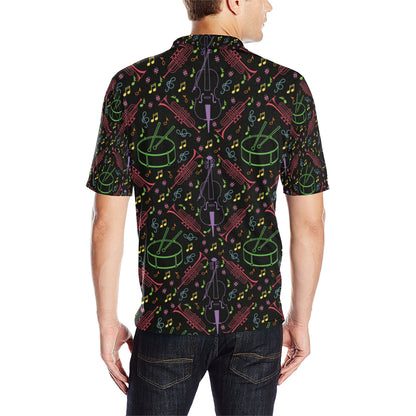 Cello Neon Pattern Print Design 02 Men Polo Shirt