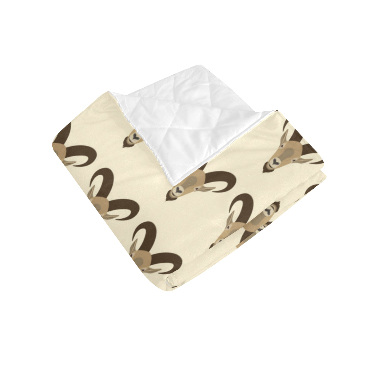 Goat Pattern Print Design 01 Premium Quilt
