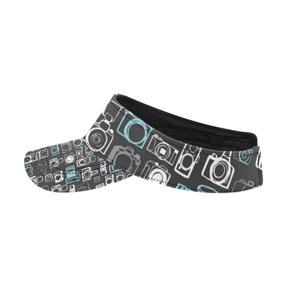 Camera Pattern Print Design 04 Unisex Sun Visor