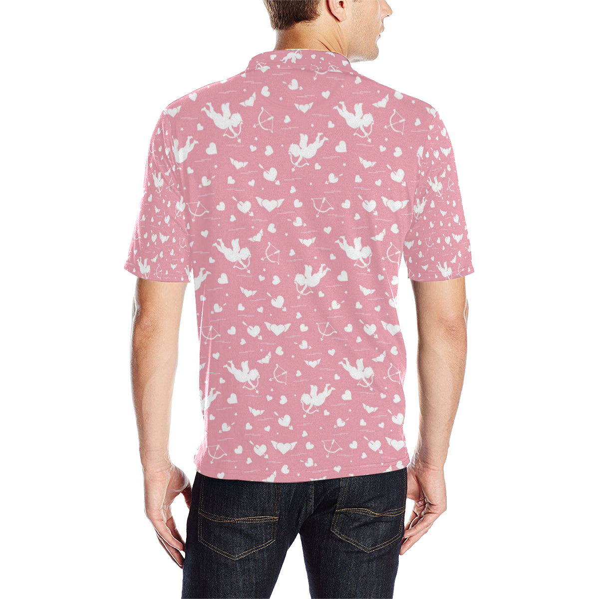 Cupid Pattern Print Design 03 Men Polo Shirt