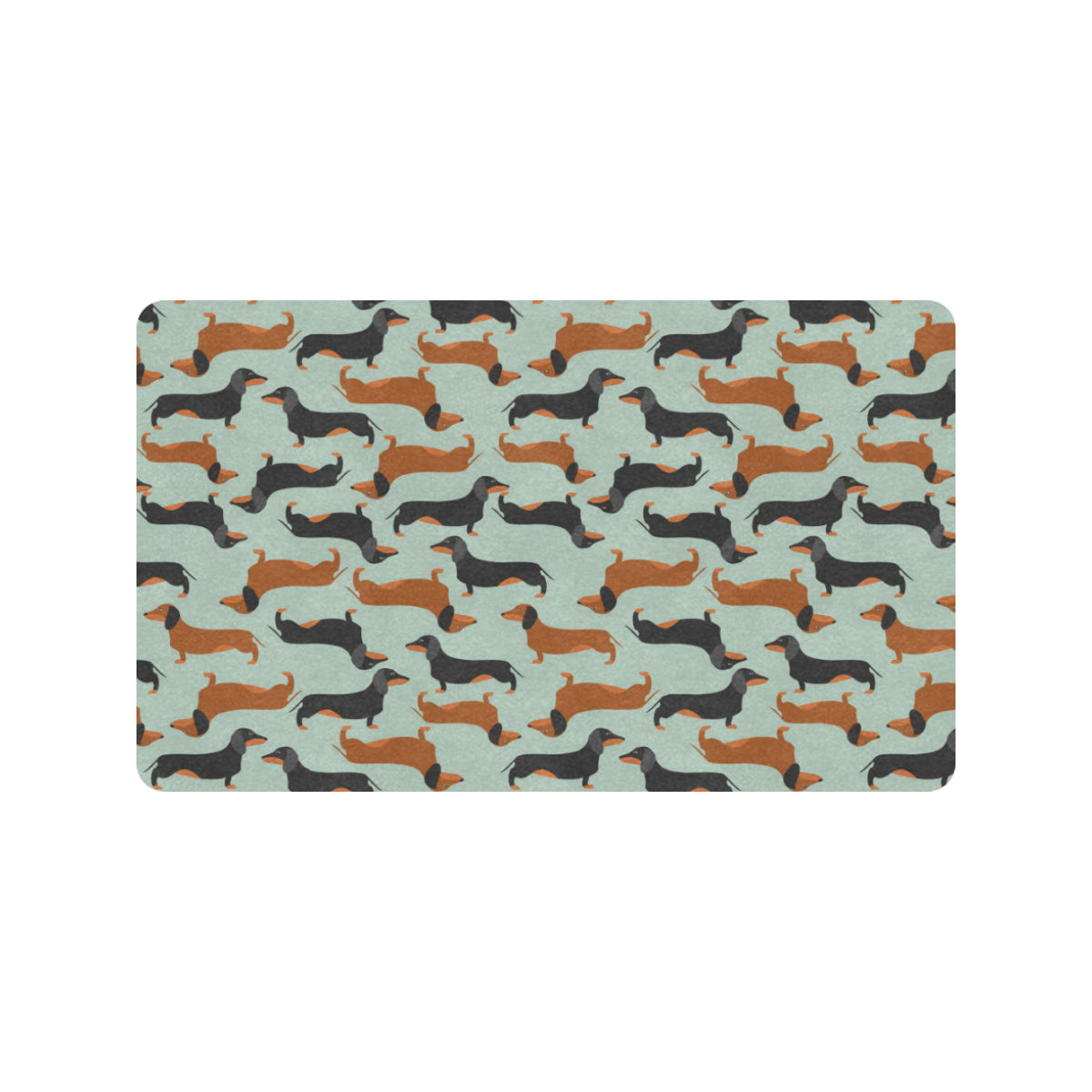 Dachshund Cute Print Pattern Rubber Doormat