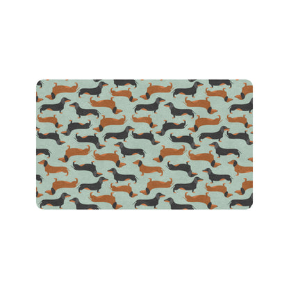 Dachshund Cute Print Pattern Rubber Doormat