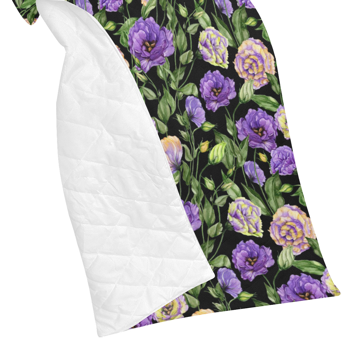 Lisianthus Pattern Print Design LT02 Premium Quilt