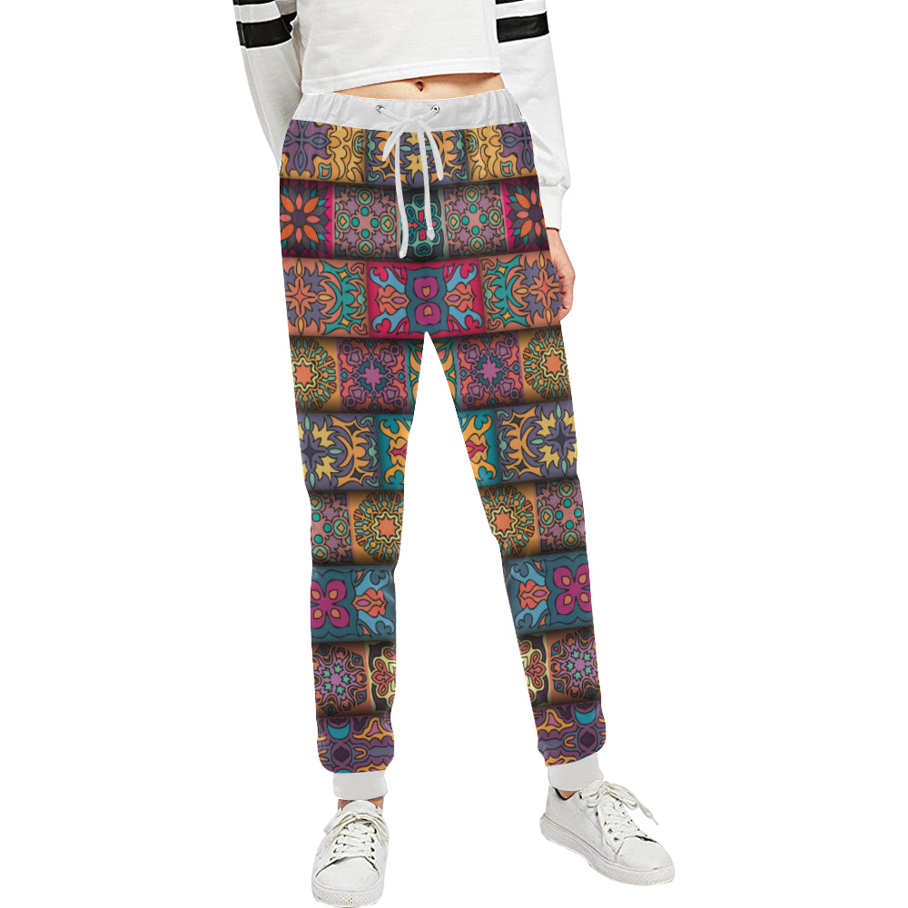 Mandala Style Design Print Unisex Sweatpants