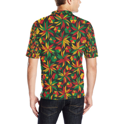 Rastafarian Pattern Print Design A03 Men Polo Shirt
