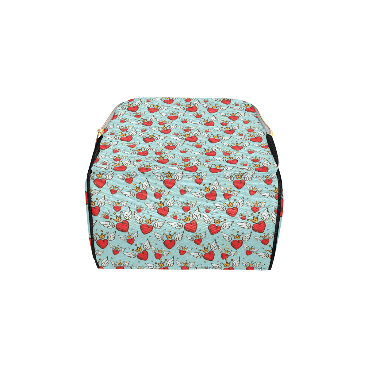 Angel Wings Heart Pattern Print Design 02 Diaper Bag Backpack