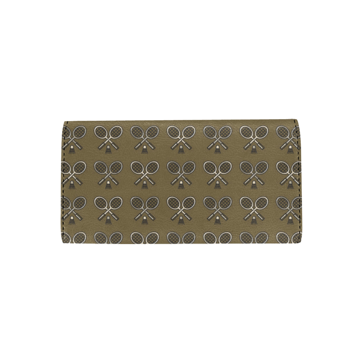 Badminton Pattern Print Design 07 Women's Trifold Wallet