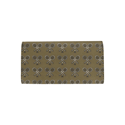 Badminton Pattern Print Design 07 Women's Trifold Wallet